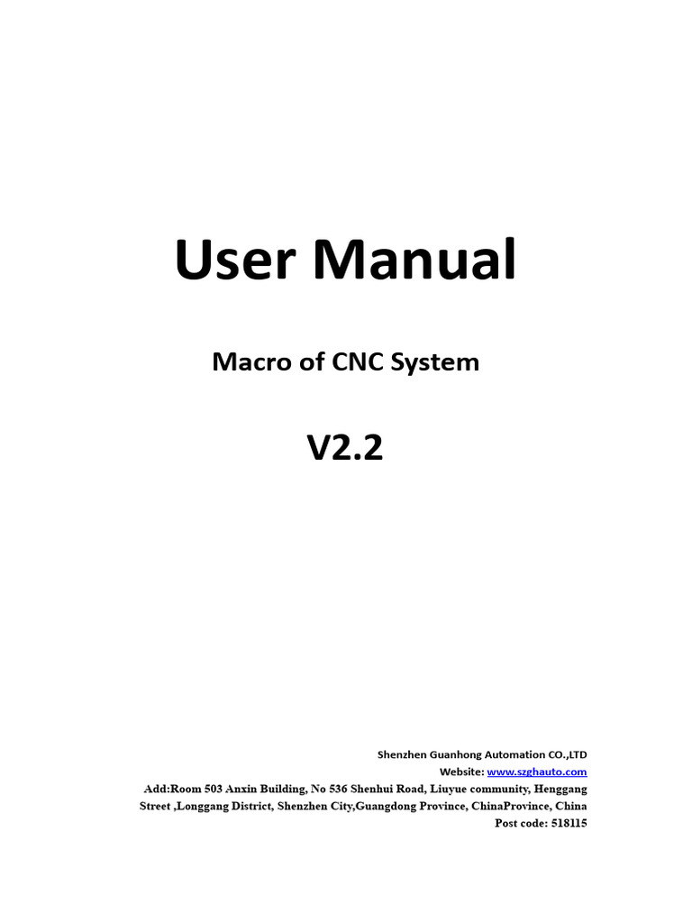 User Manual of Macro V2.2 | PDF | Parameter (Computer Programming ...