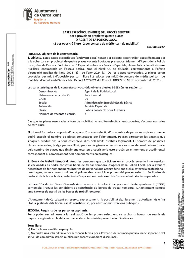 Bases Carcaixent 2L-2M-4-3-25 | PDF