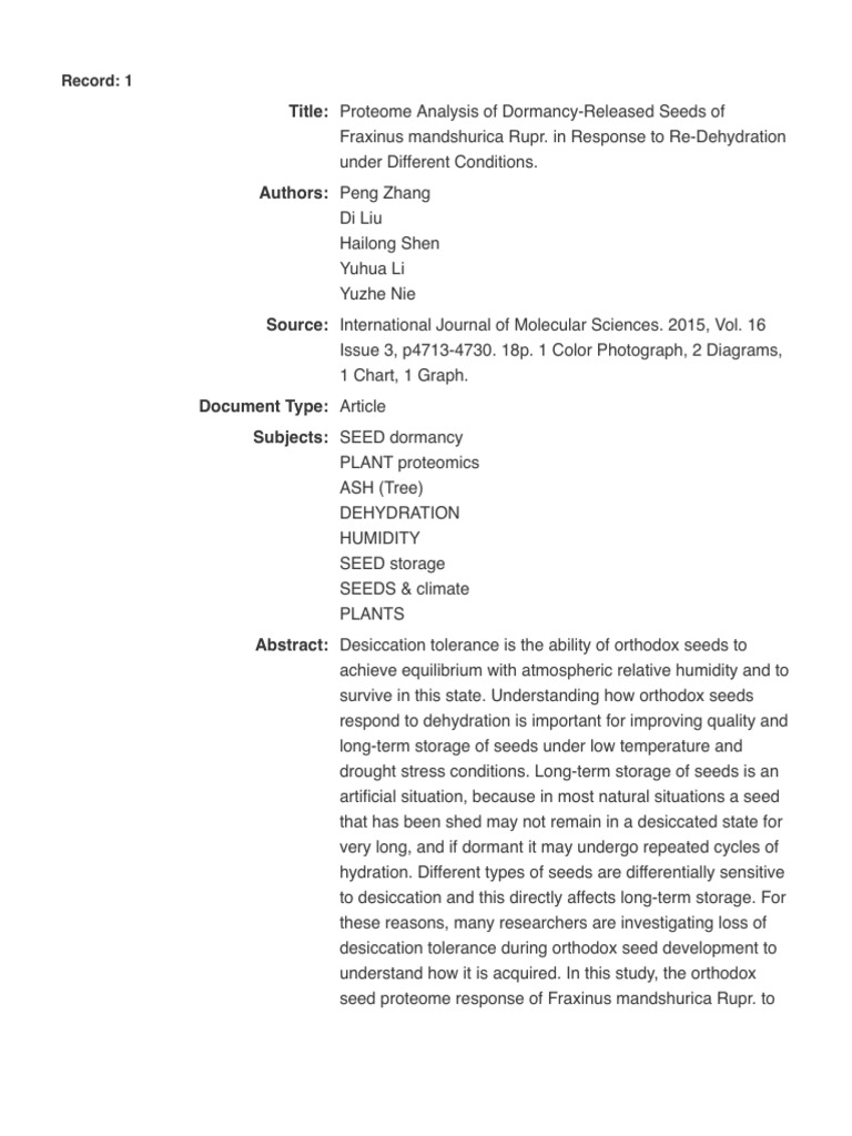 ResearchIT CT OneSearch For High Schools | PDF | Seed | Proteins