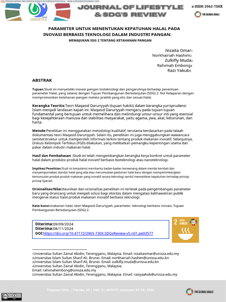 Journal+of+Lifestyle+and+SDGs+Review+3577 en Id | PDF