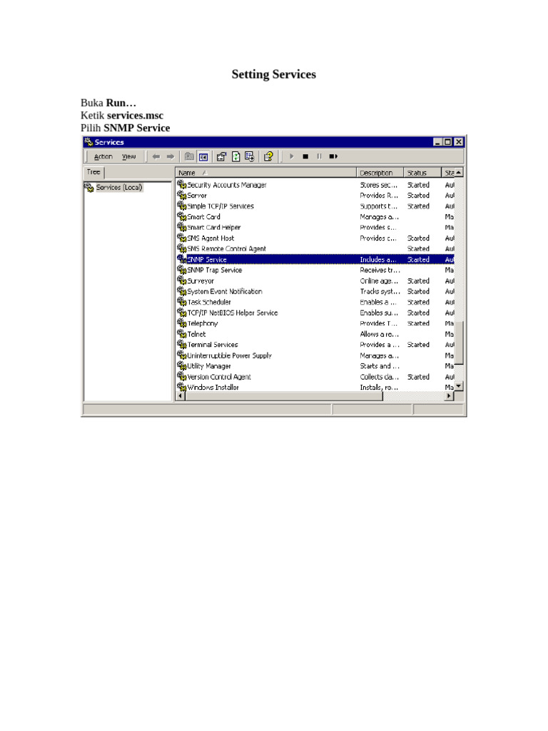 Setting Services | PDF