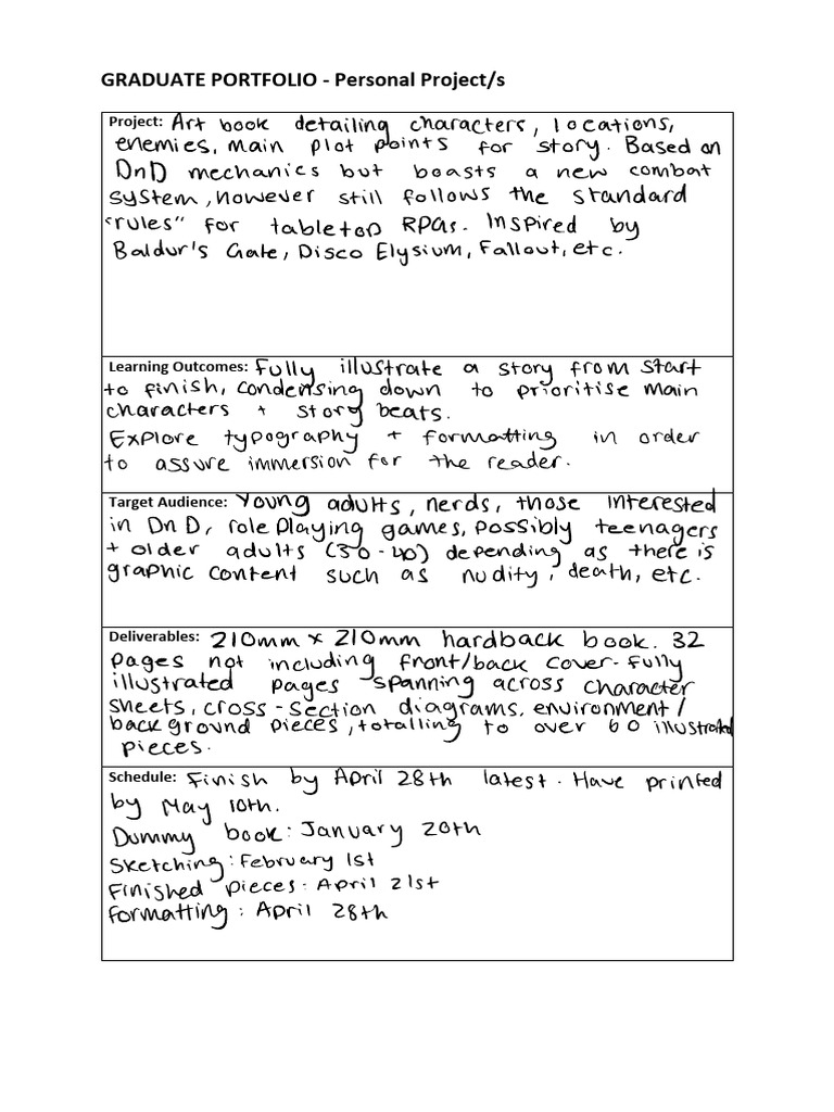 Graduate Portfolio Project | PDF