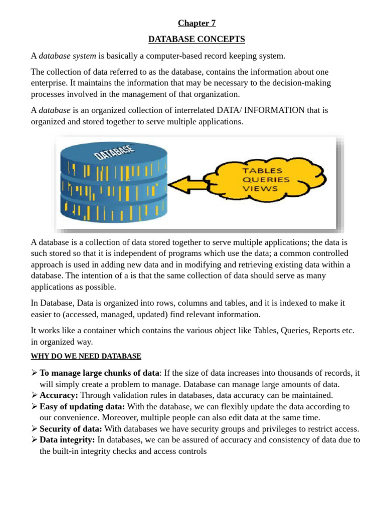 CSK W Database Concepts Notes | PDF | Databases | Relational Database