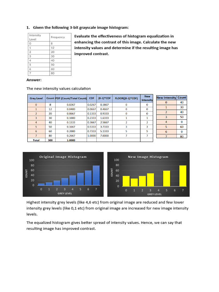 Histogram Equalization and Filter Analysis | PDF | Filter (Signal ...