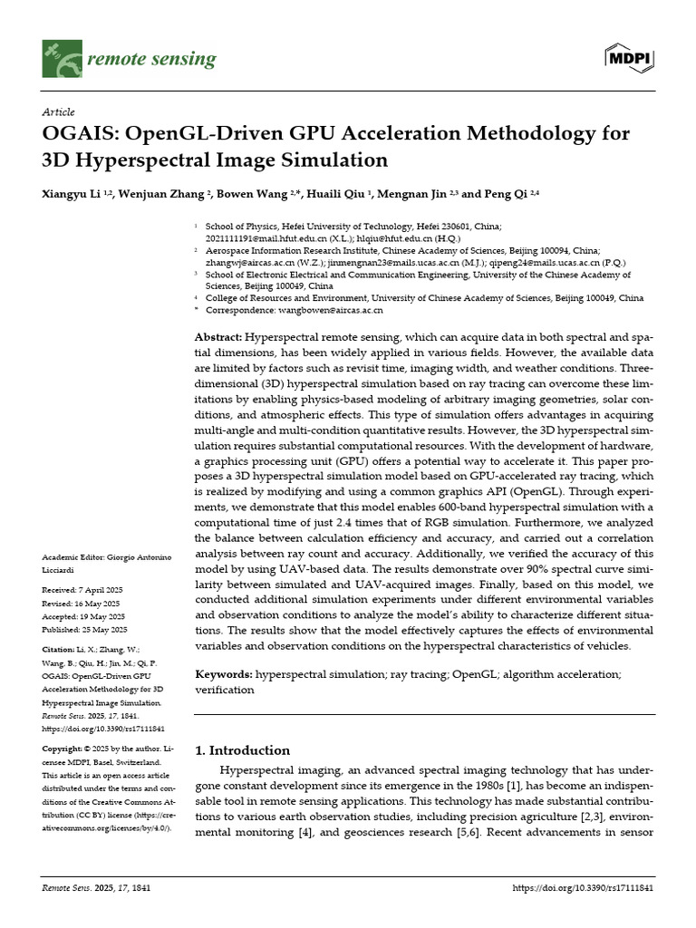 GPU-Accelerated 3D Hyperspectral Simulation | PDF | Shader | Rendering ...
