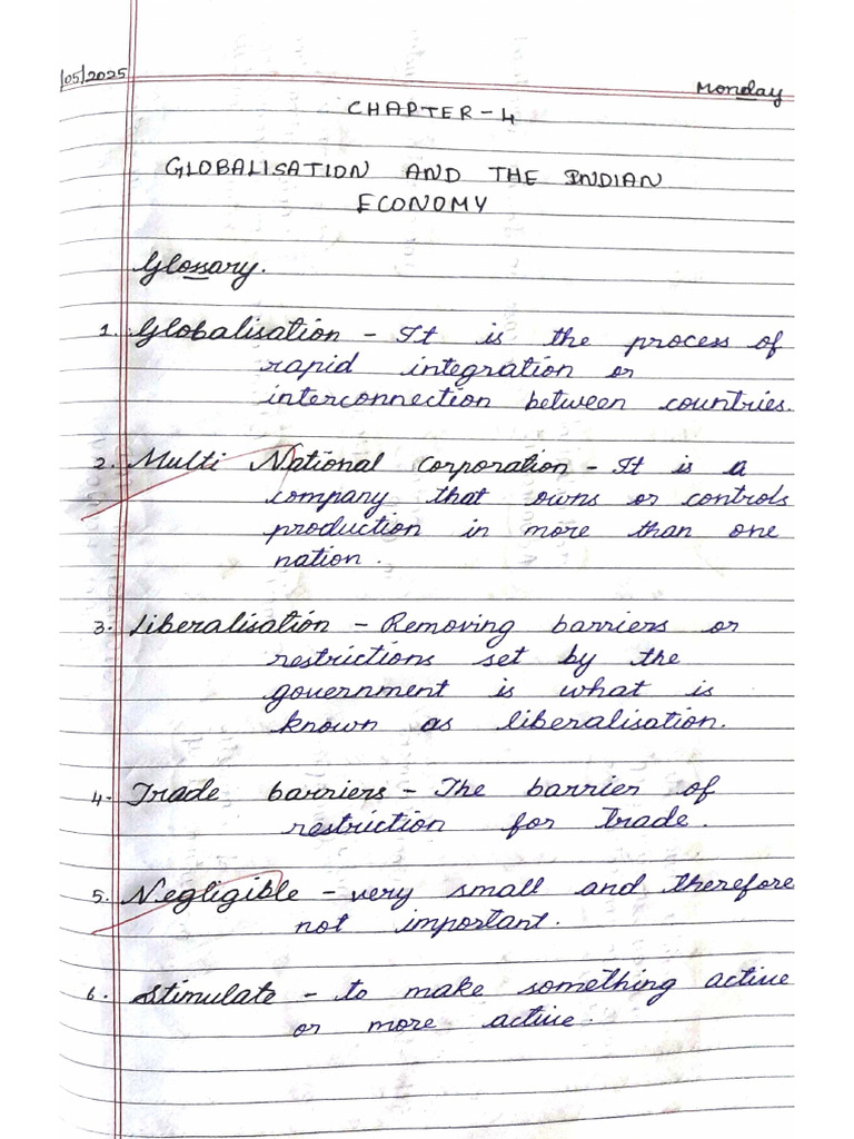 Economics CH - 4 Globalization and The Indian Economy | PDF