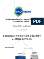 O Vplivnem Območju Lafarge Cementa in Drugačnih Vplivih