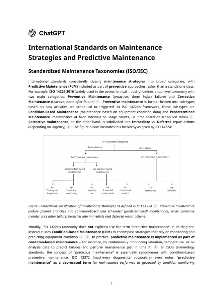 ISO Standards for Predictive Maintenance | PDF