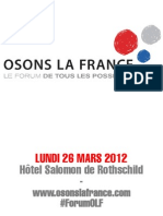 Programme Détaillé Du Forum Osons La France