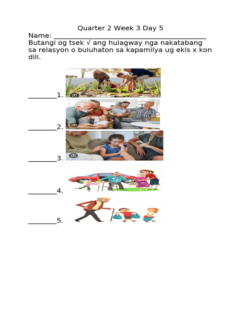 Quarter 2 Week 3 Day 5 Activity | PDF