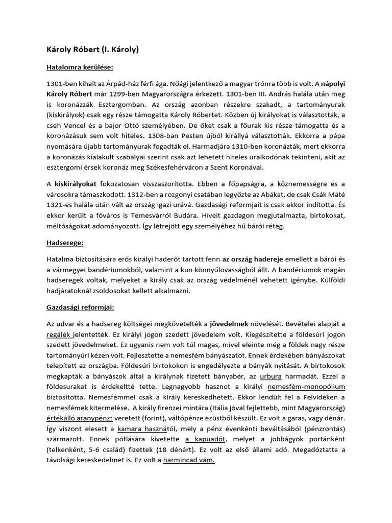 Károly Róbert | PDF