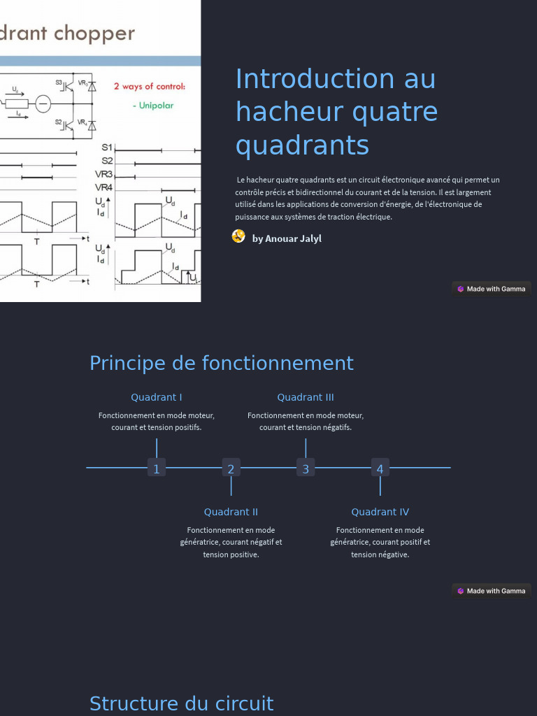 Hacheur Quatre Quadrants : Guide Complet | PDF | Électronique | Électricité