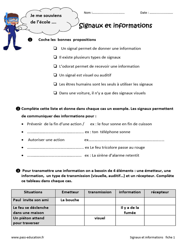 Signaux et Informations : Guide Pratique | PDF | Informations | Émetteur