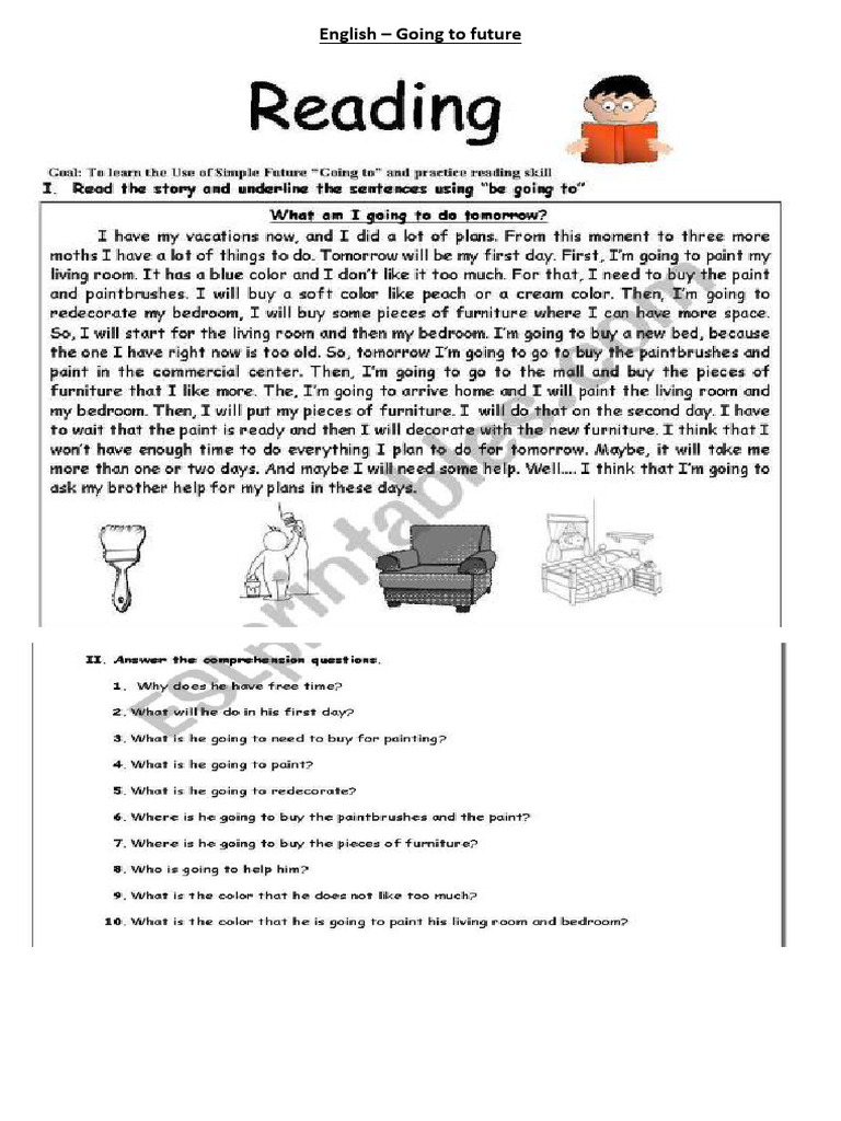 Going To Future Texts and Activities | PDF