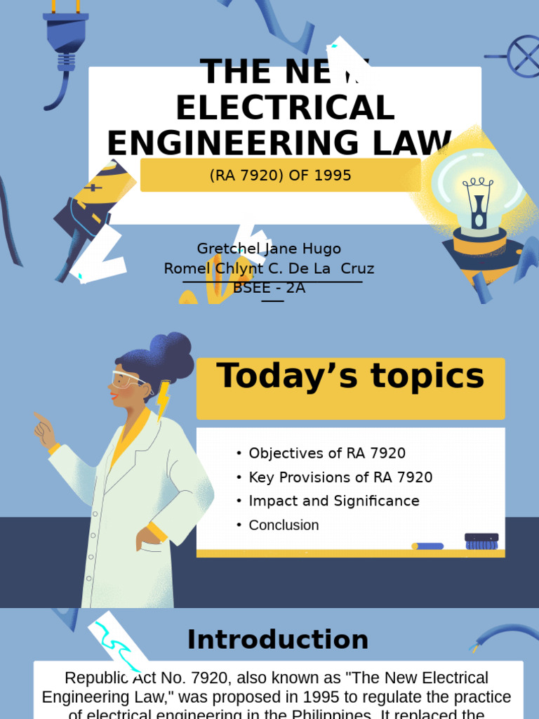 Overview of RA 7920: Electrical Engineering Law | PDF | Electrician ...
