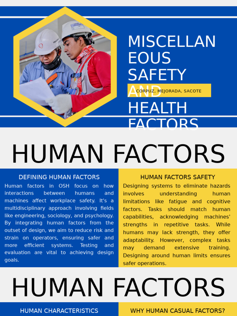 Human Factors in Workplace Safety | PDF | Safety | Occupational Safety ...