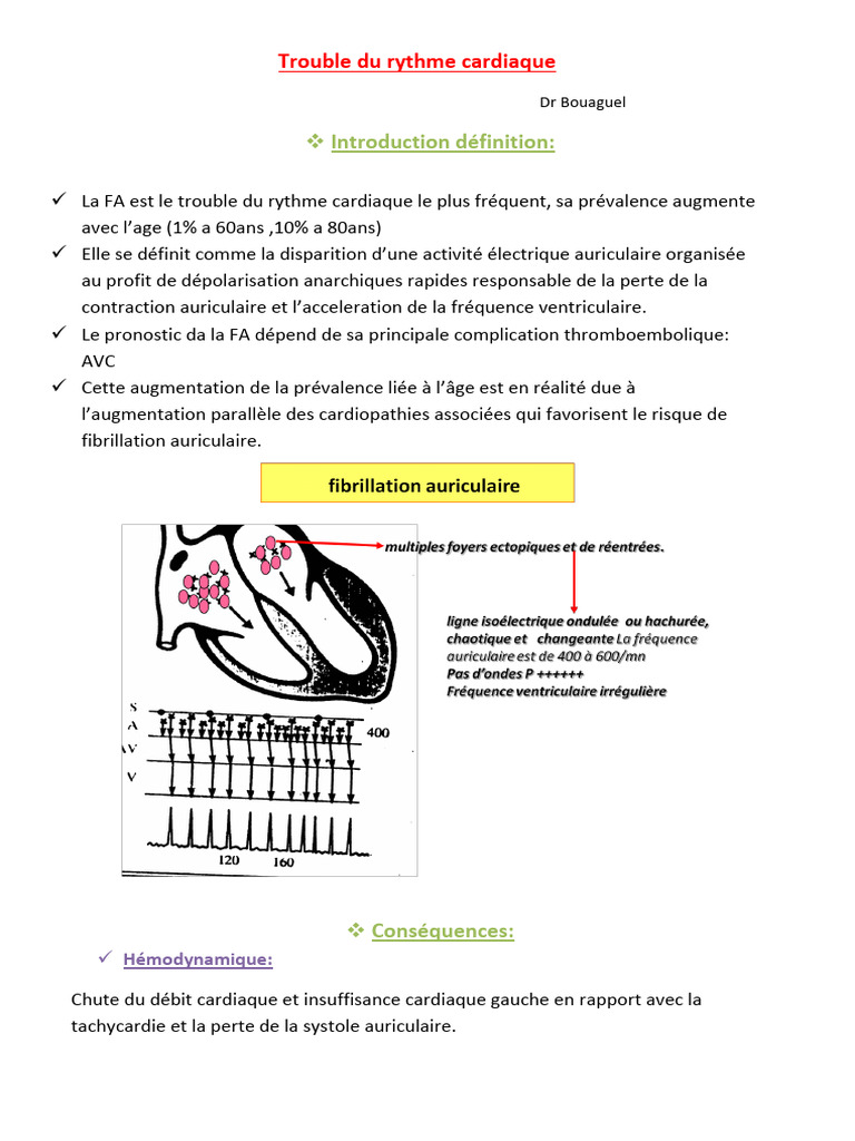 Fibrillation Auriculaire : Causes et Traitements | PDF | Insuffisance ...
