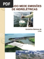ESTUDO MEDE EMISSÕES DE HIDRELÉTRICAS