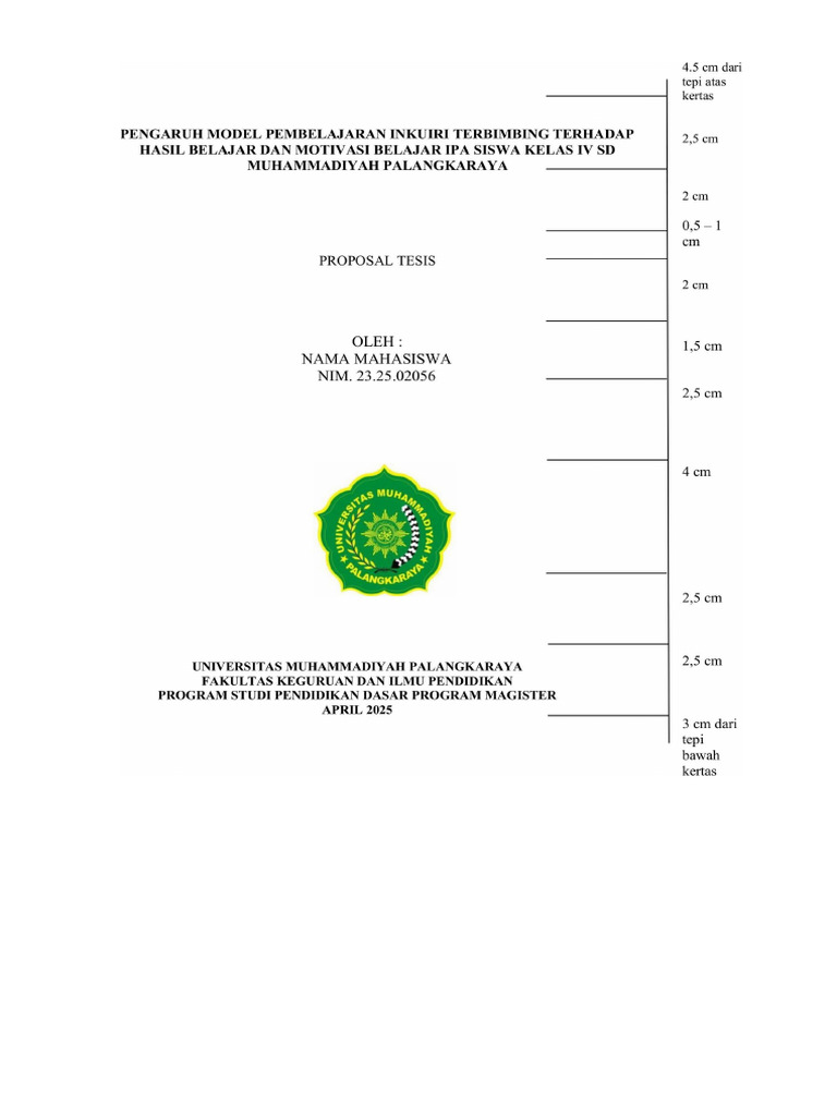 Template Proposal Tesis Mahasiswa | PDF