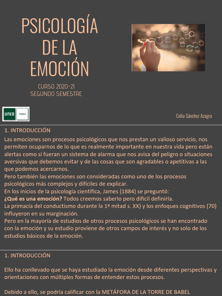 Psicología De La Emoción Pdf , NEUROCIENCIA DE LAS EMOCIONES: REVISIÓN ...