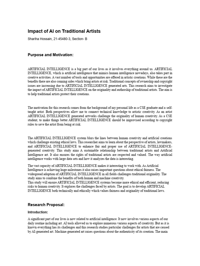 Impact of AI On Traditional Artists | PDF | Artificial Intelligence ...
