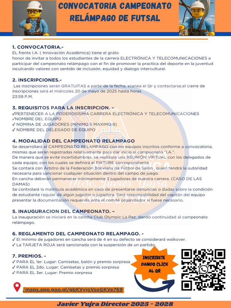 Campeonato Relámpago de Futsal 2025 | PDF | Deportes | Asociación de Futbol