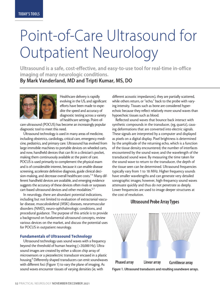 Point of Care Ultrasound For Outpatient Neurology | PDF | Medical ...