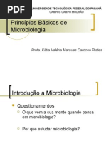 Princípios básicos de Microbiologia Aula 1