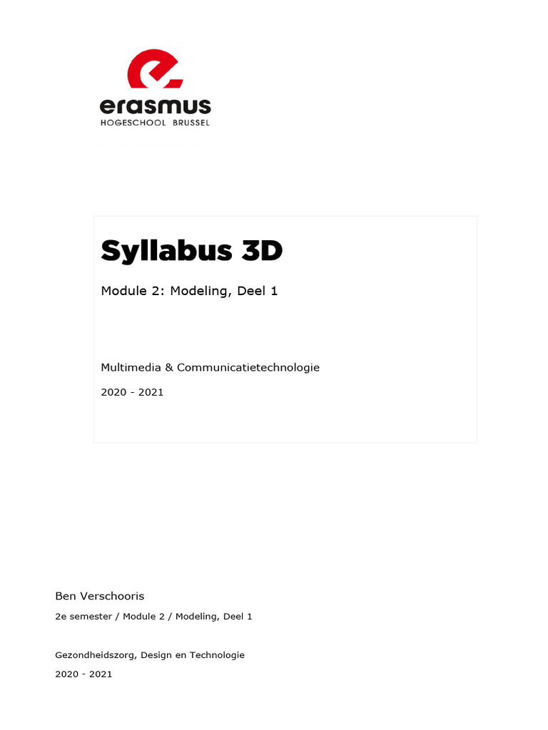 Syllabus+Module+2+ +Modeling+Deel+1 | PDF