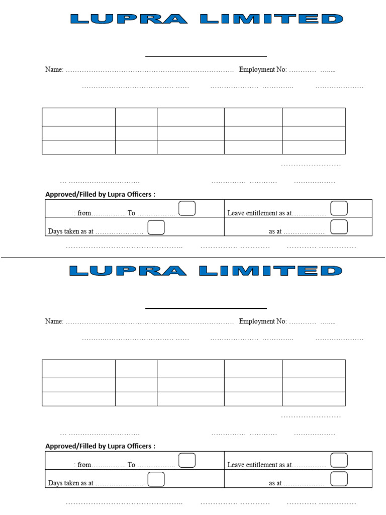 Leave Pass Request Form | PDF