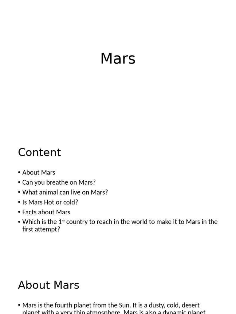 Mars | PDF