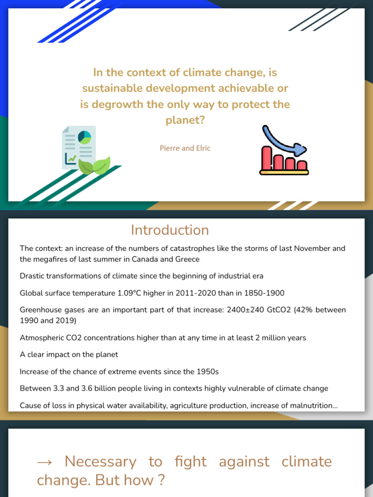 In The Context of Climate Change, Is Sustainable Development Achievable ...