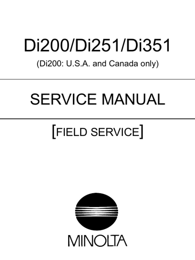 Konica Minolta Di200 251 351 | Electrical Connector | Fuse (Electrical)