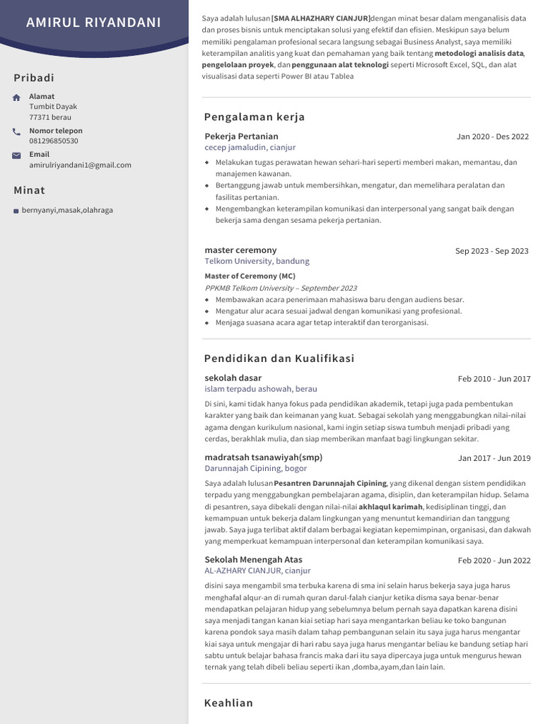 Test CV | PDF