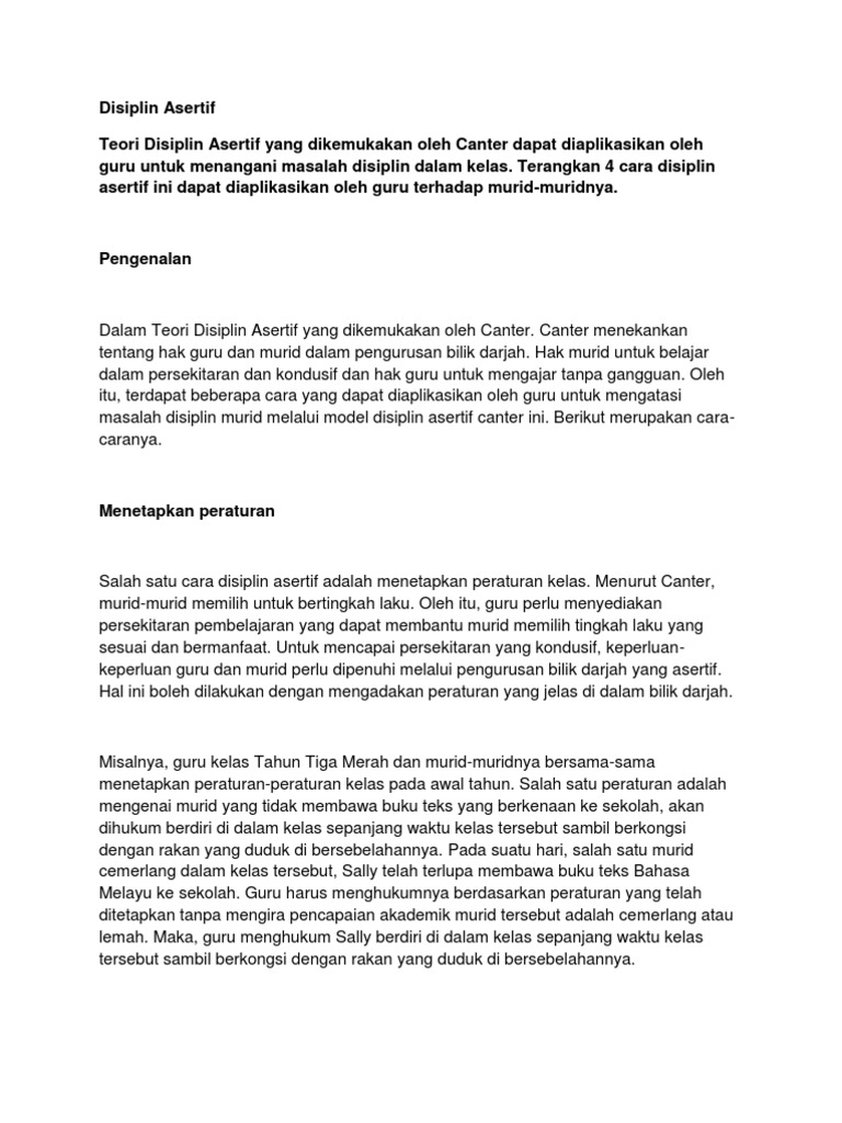 Model Asertif Canter Pdf