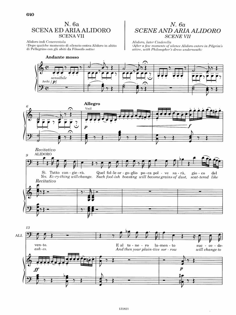 Rossini - La Cenerentola - Là Del Ciel - (30) Spartito | PDF