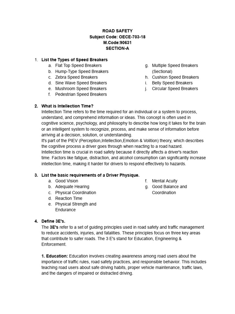 ROAD Safety | PDF | Traffic Collision | Road Traffic Safety