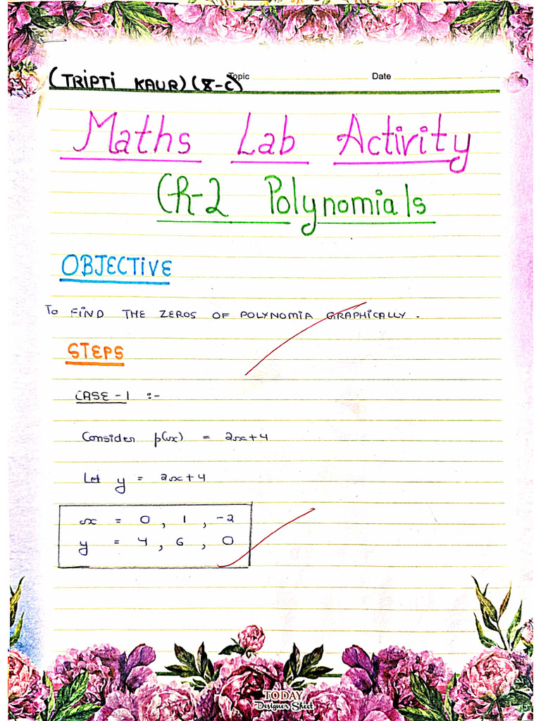 X CH 2 Maths Lab Activity | PDF
