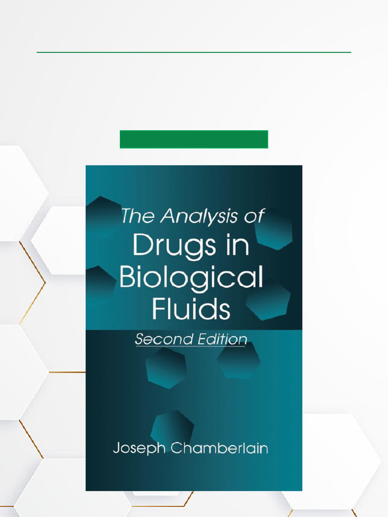 The Analysis of Drugs in Biological Fluids, 2nd Edition Full Access ...