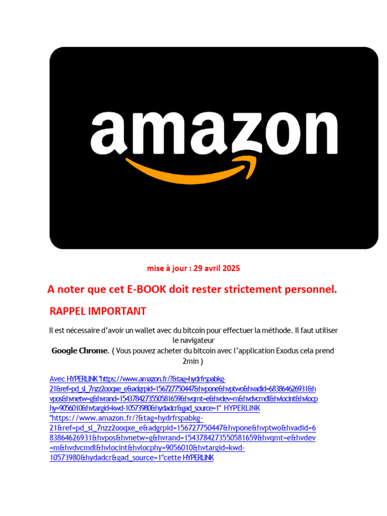 TECH REFUND AMAZON 2k25 ARNAQUE | PDF