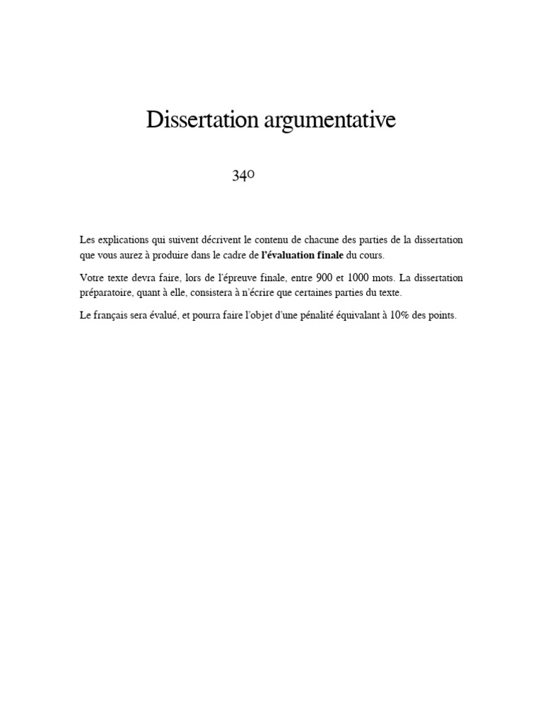 Guide de la dissertation argumentative | PDF | Argumentation
