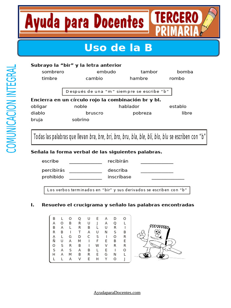 Ejercicios de ortografía: uso de b y v | PDF | Rieles