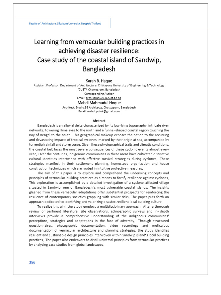 Vernacular Practices for Cyclone Resilience | PDF | Storm Surge | Coast