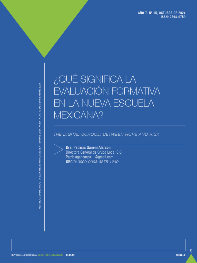 Evaluación Formativa En La Nem Pdf Evaluación Enseñando