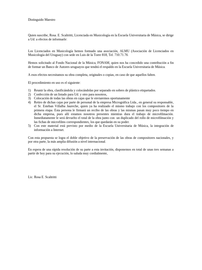 Nota A Compositores | PDF