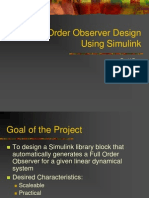Full Order Observer Design Using Simulink
