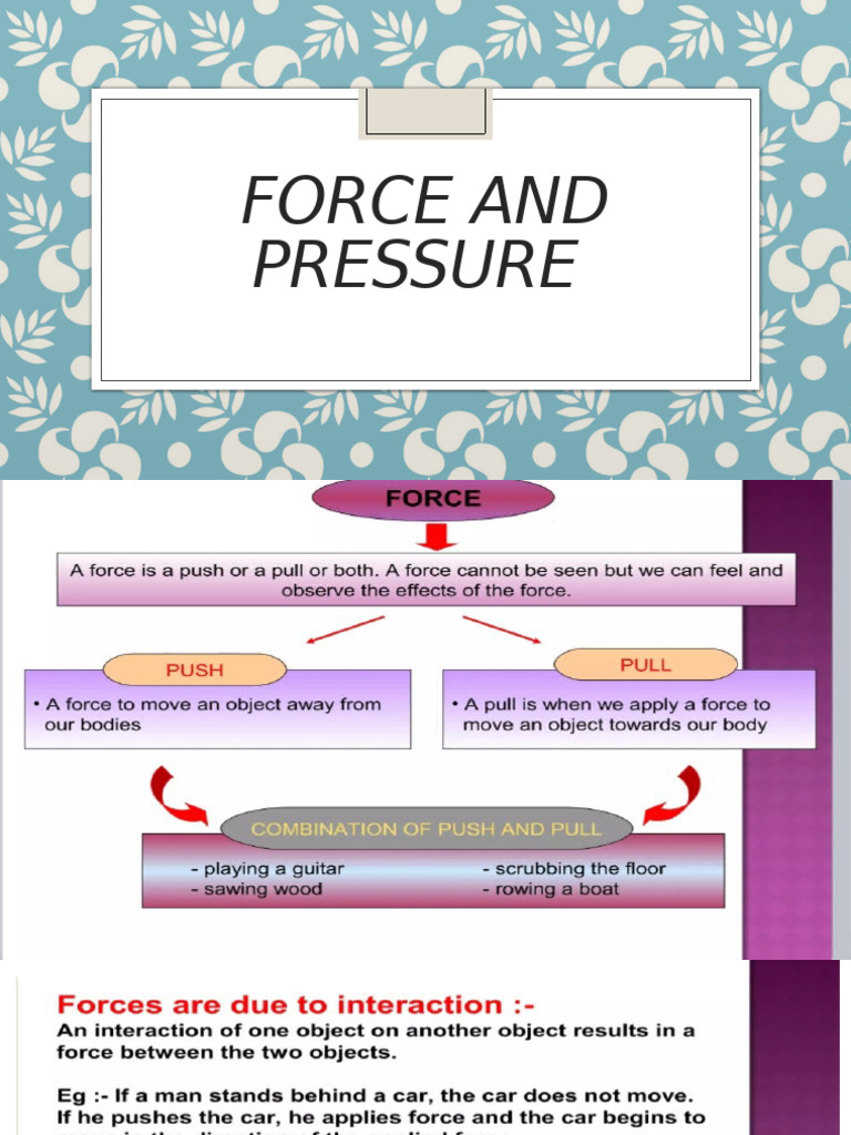 Force and Pressure | PDF
