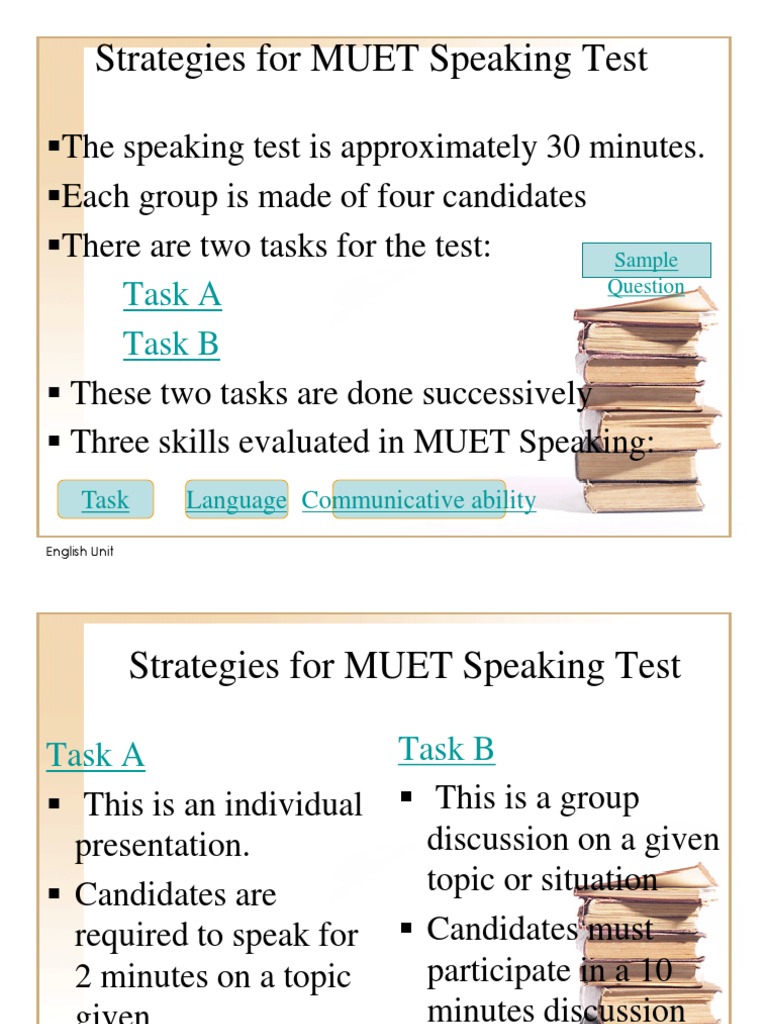 Muet Speaking Strategies Pdf English Language Speech