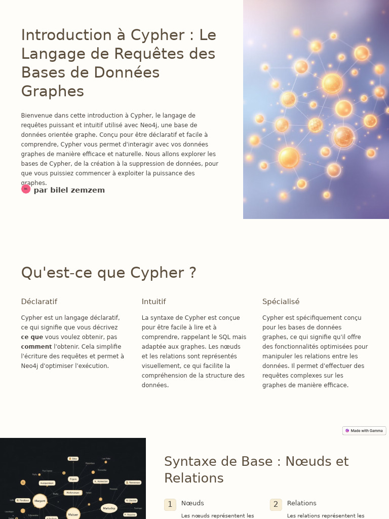 Introduction au Langage Cypher | PDF | Informatique