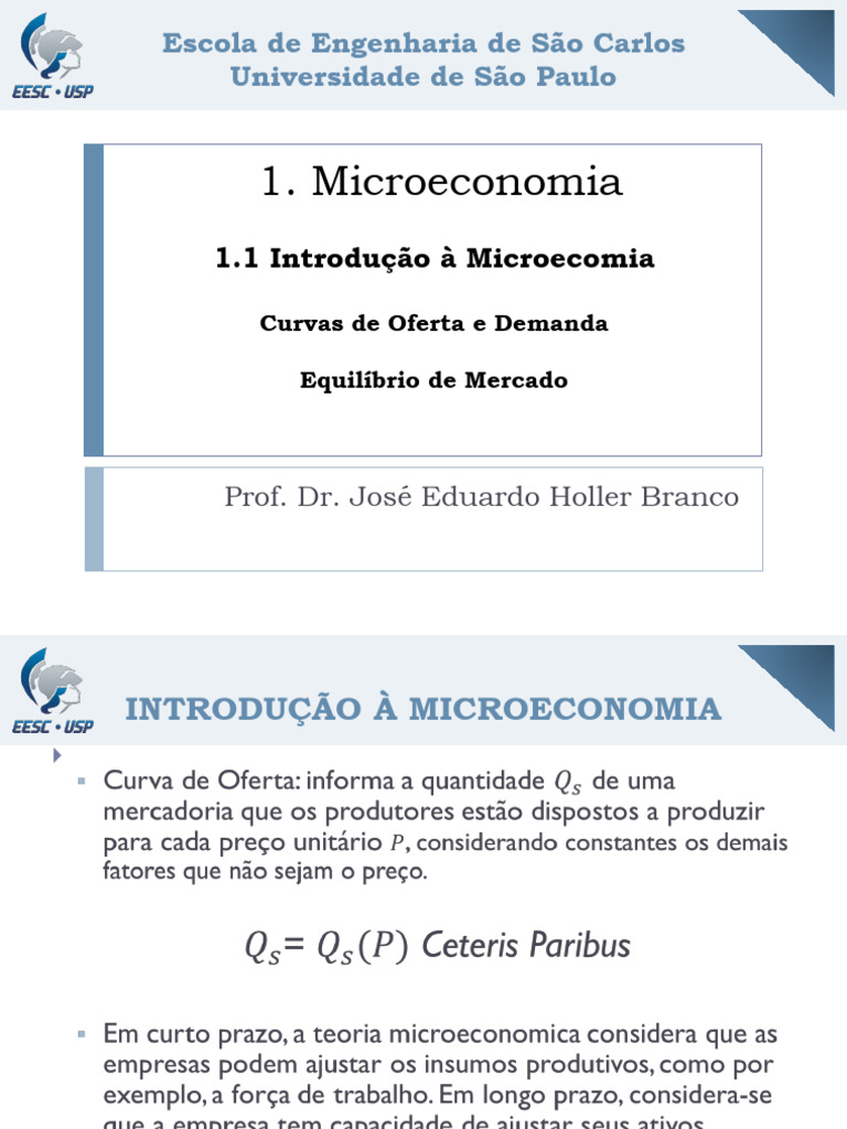 Fundamentos da Microeconomia: Oferta e Demanda | PDF | Microeconomia ...